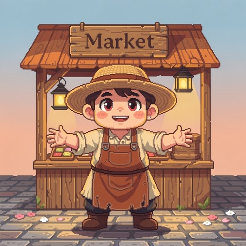 Free Cheerful Pixel Merchant Image - Pixel, Merchant, Character ...