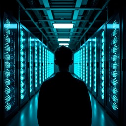 Free Data Center Silhouette Image - Servers, Technology, Silhouette ...
