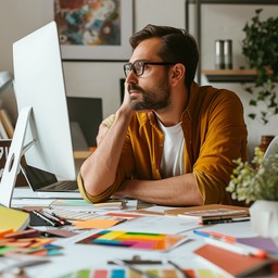 Free Focused Creative Professional Image - Man, Thinking, Office ...
