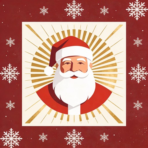 Free Geometric Santa Portrait Image - Santa, Christmas, Geometric ...