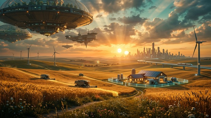 Free Future Farming Landscape Image - Futuristic, Agriculture ...