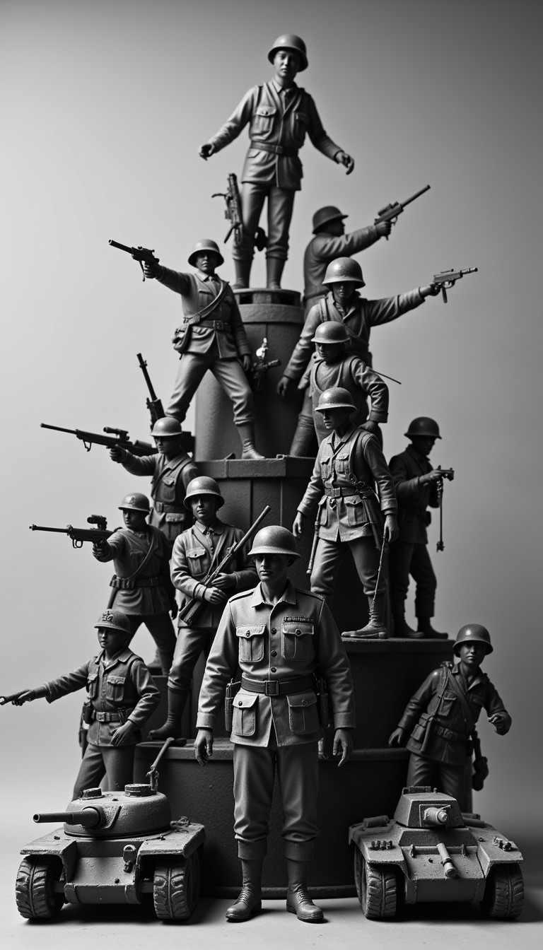Free Soldiers Rising Skyward Image - Military, Soldiers, Monochrome ...