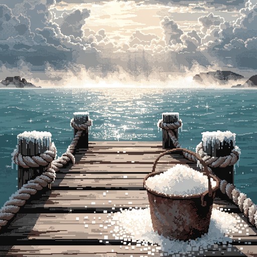 Free Coastal Pixel Art Image - Pixel, Dock, Ocean | Download at StockCake