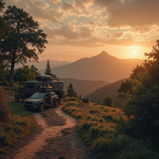 Free Sunset Mountain Drive Image - Sunset, Mountain, Vehicle | Download ...
