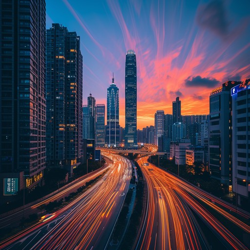 Free Bustling City Sunset Image - City, Sunset, Traffic | Download at ...