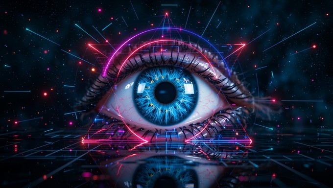 Cyber Vision Design Free Cyberpunk Divine Vision Image - Eye, Cyberpunk, Neon | Download at ...