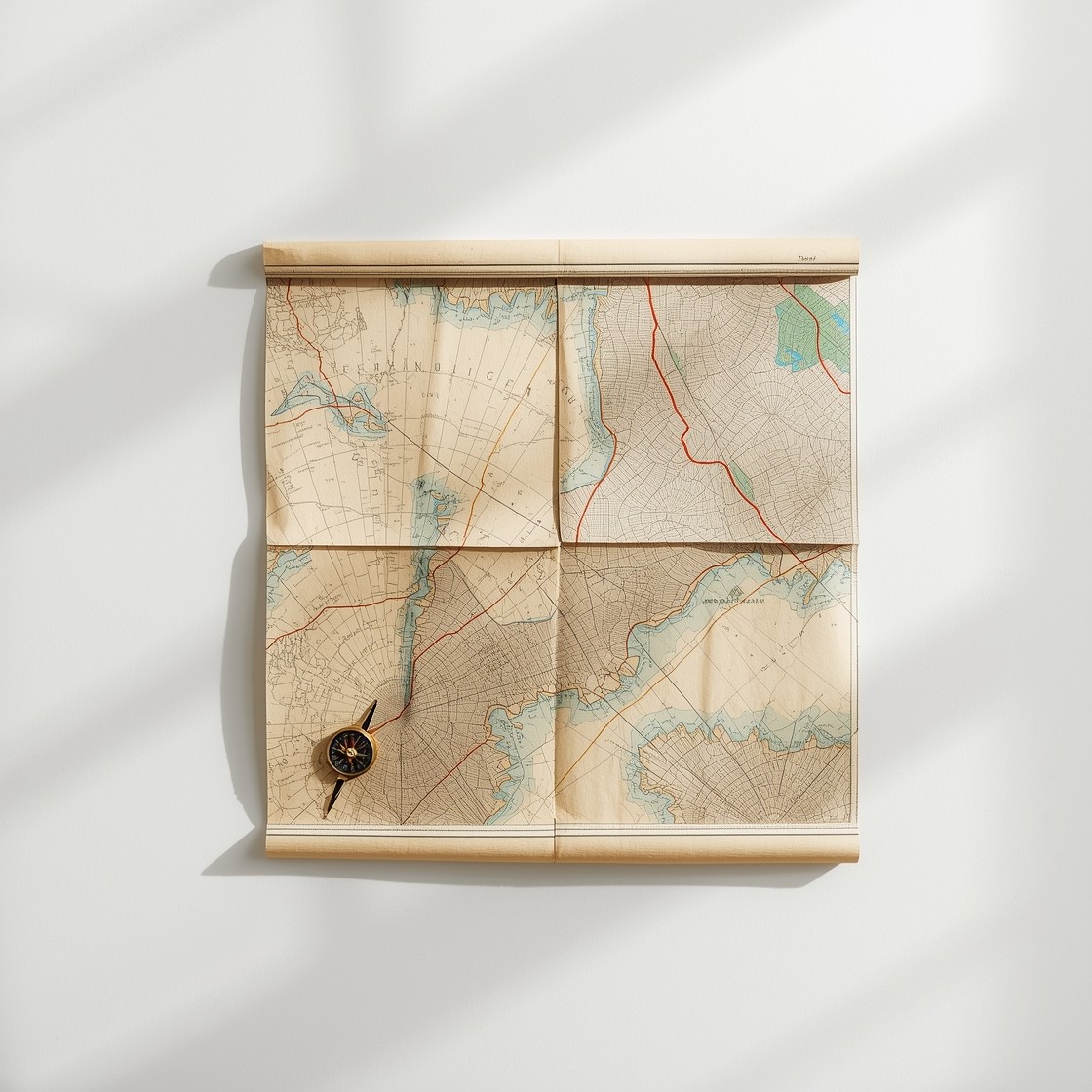 Free Vintage Cartography Displayed Photo - Map, Navigation, Compass ...