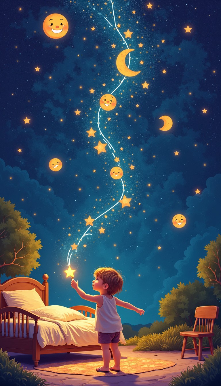 Free Celestial Bedtime Magic Image - Nighttime, Stars, Child | Download ...