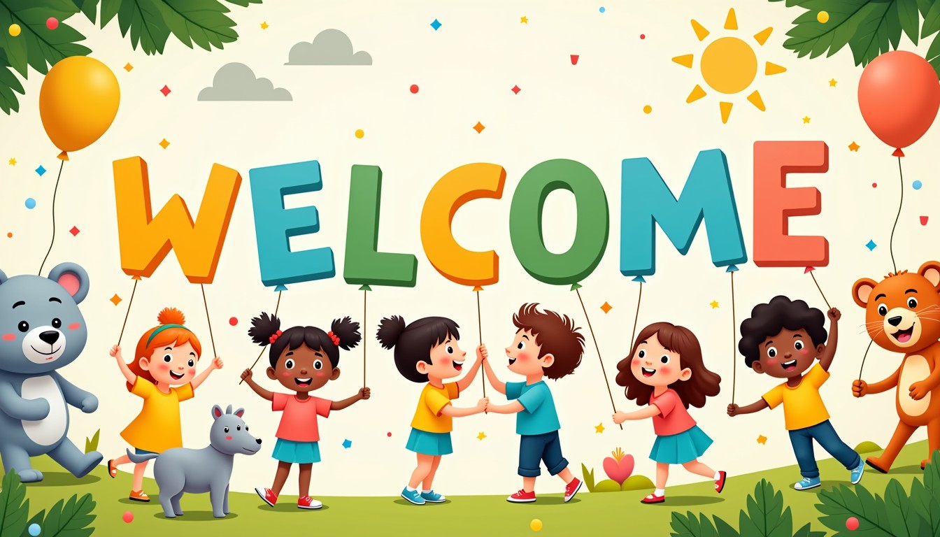 Free Colorful Welcome Celebration Image - Welcome, Children, Cartoon ...