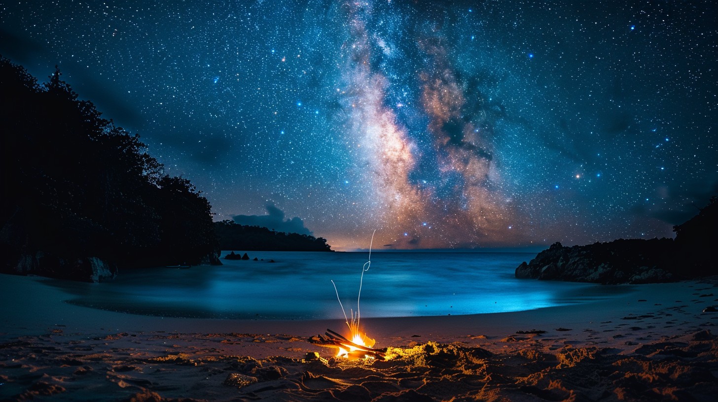 Free Starry Beach Night Image - Starry, Beach, Night | Download at ...