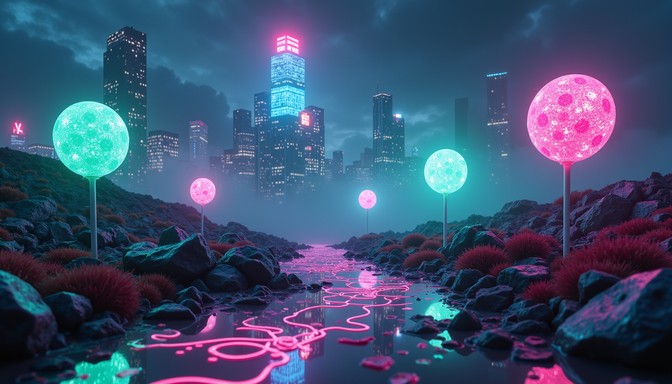 Free Neon Cyber Metropolis Image - Futuristic, Cyberpunk, Neon ...