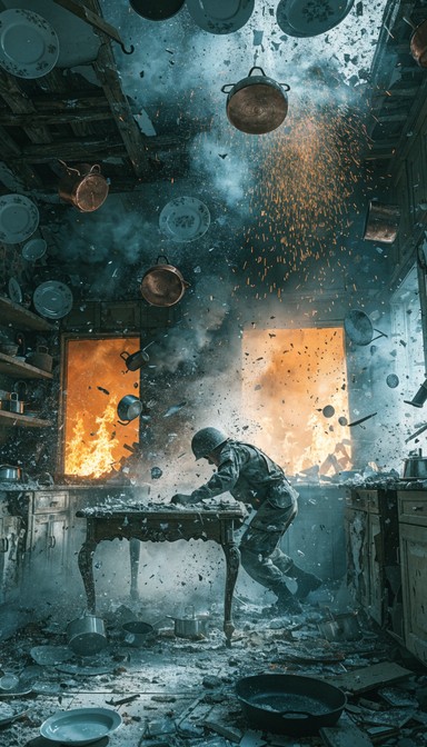 Free Kitchen Under Fire Image - War, Battle, Soldier | Download at ...