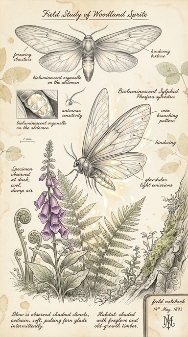 Free Luminous Sprite Specimen Image - Sprite, Bioluminescent, Moth ...