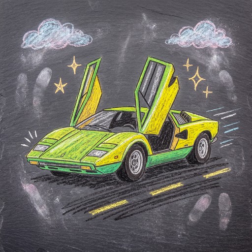 Download Chalk Lamborghini Drawing Image - Chalk, Crayon, Illustration ...
