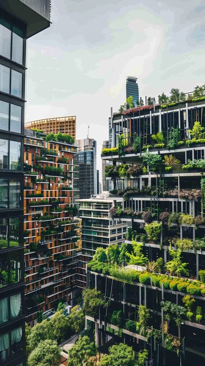 Free Urban Green Towers Image - Architecture, Skyscrapers, Greenery ...