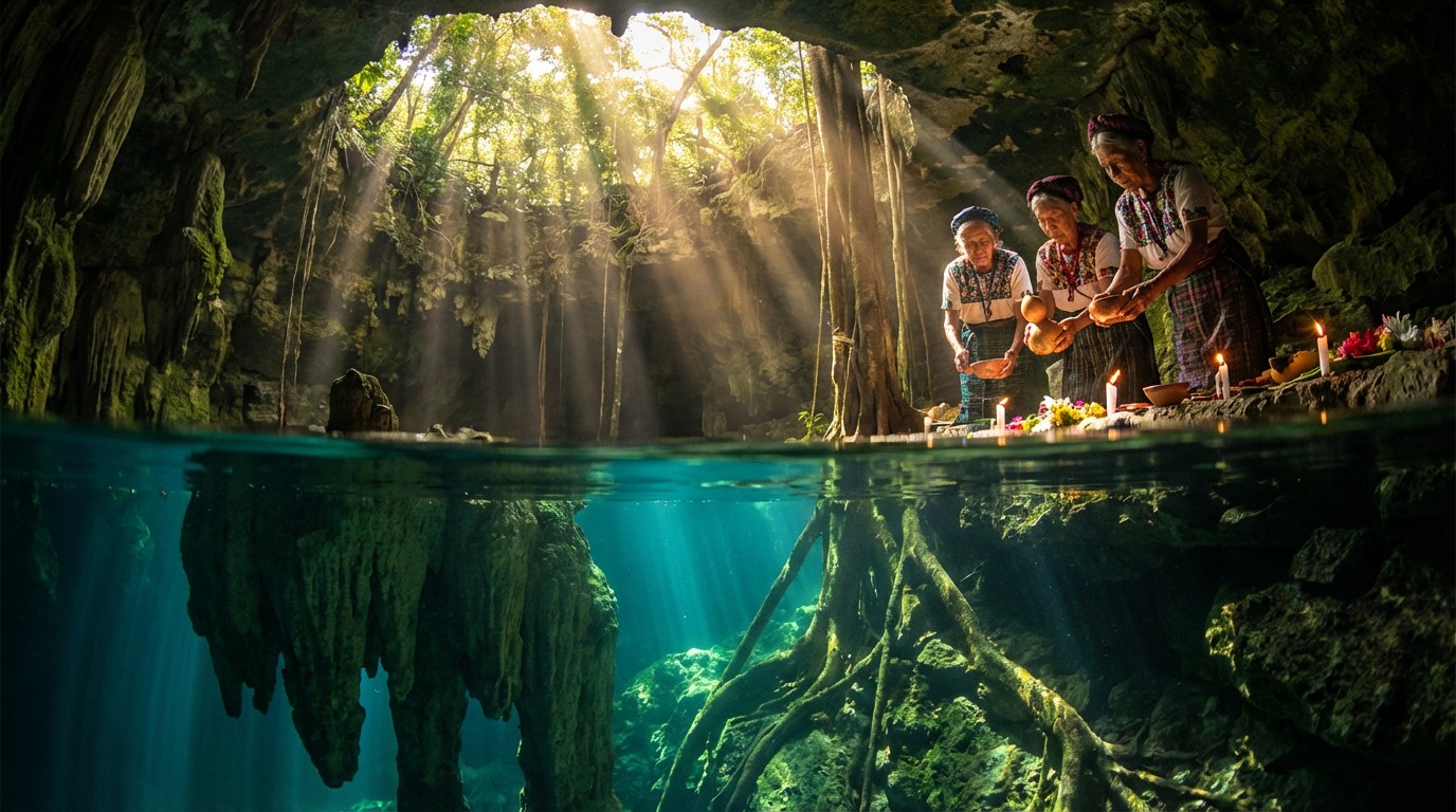 Mayans Cenote Ritual Free Sacred Cenote Ceremony Image - Cenote, Maya, Ceremony | Download ...
