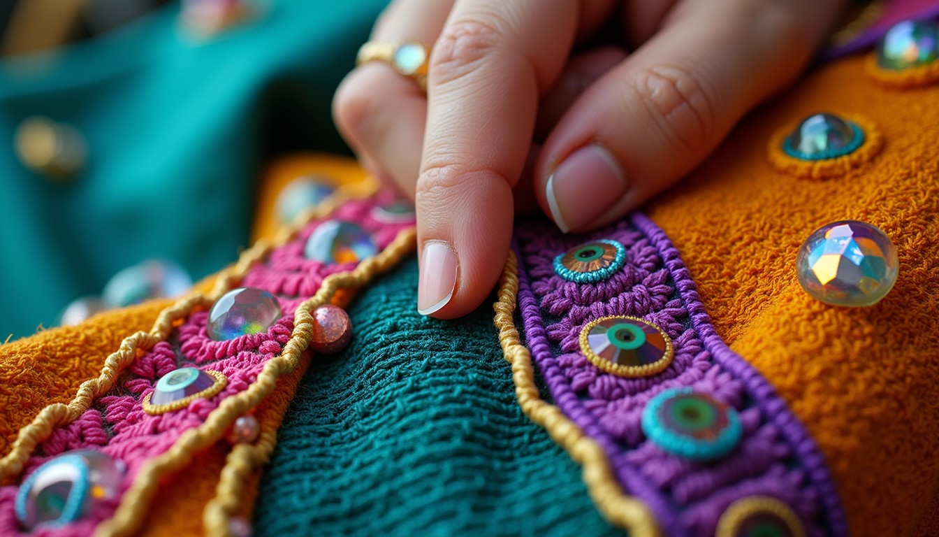 Free Vibrant Festival Embellishments Image - Beadwork, Sequins, Textile ...