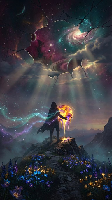 Celestial Ridge Free Carrying Celestial Burden Image - Cosmic, Surreal, Fantasy ...