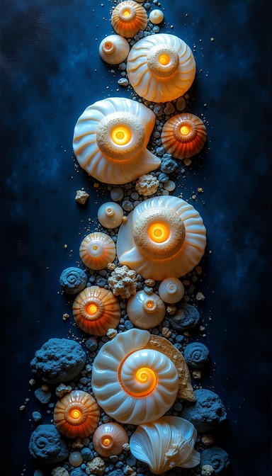 Free Luminous Spiral Shells Image - Seashells, Nautilus, Conch ...