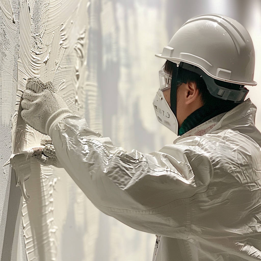 Free Worker Applying Plaster Image - Worker, Plaster, Construction ...