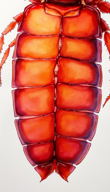 Exosceleton Drawing Free Vermilion Exoskeleton Detail Image - Watercolor, Vermilion ...