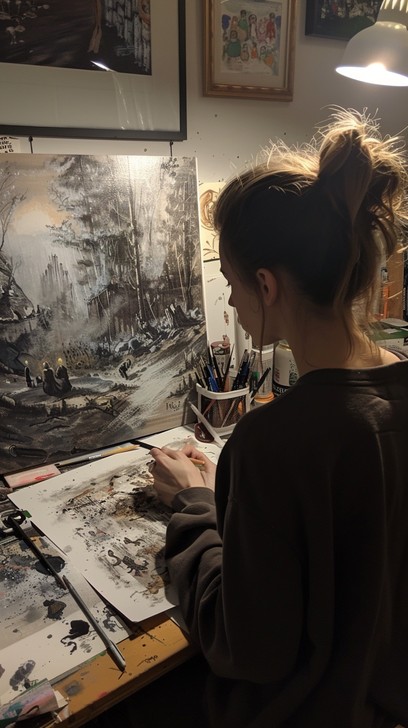 Free Artist at Work Image - Artist, Painting, Studio | Download at ...