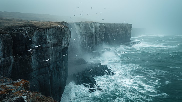 Free Misty Cliff Vista Image - Mystical, Serene, Cliff | Download at ...