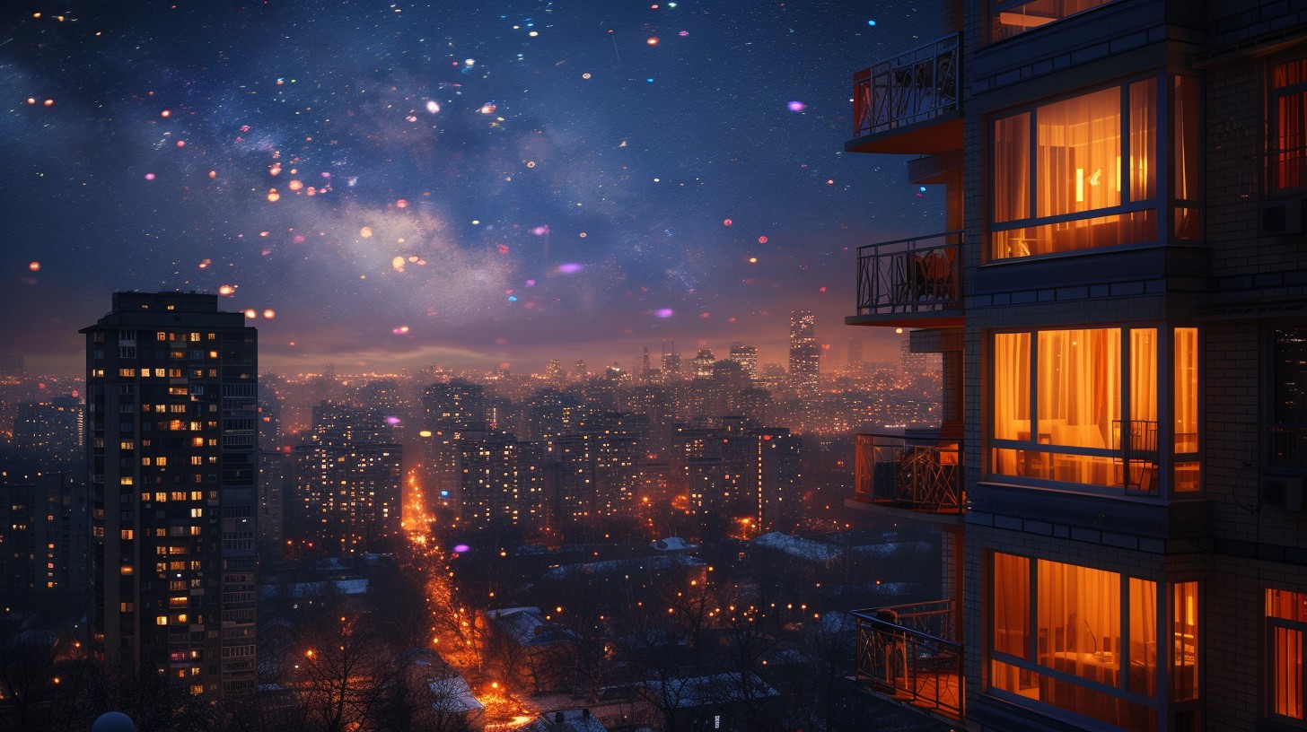 Free Starry Night Cityscape Image - Cityscape, Night, Stars | Download ...