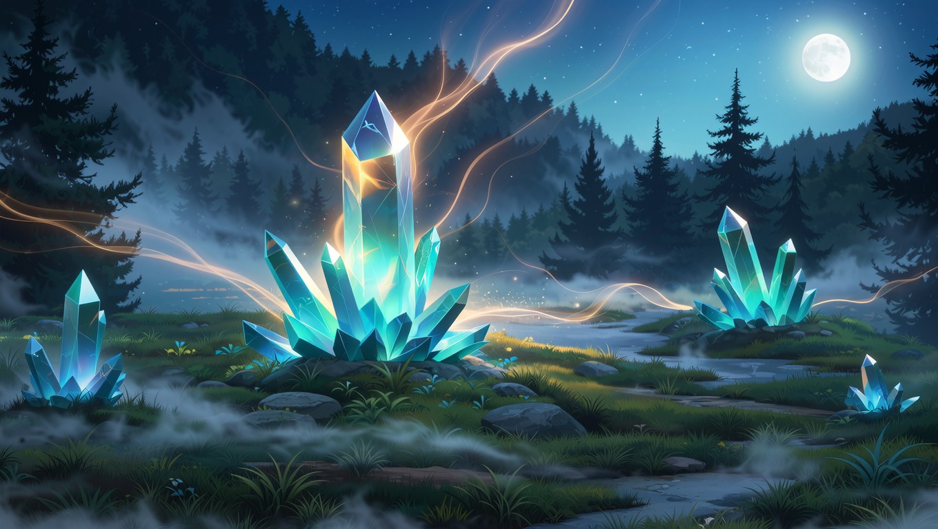 Free Mystical Crystal Forest Image - Fantasy, Mystical, Crystals ...