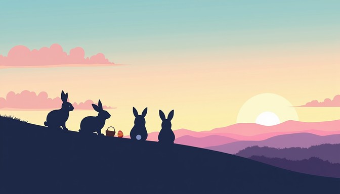 Free Dawn Bunny Silhouettes Photo - Rabbits, Bunnies, Silhouettes ...