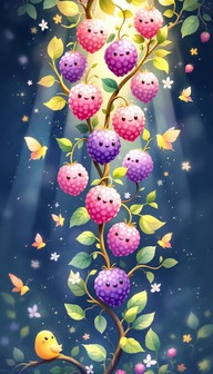 Free Magical Berry Vine Image - Mulberry, Whimsical, Magical | Download ...