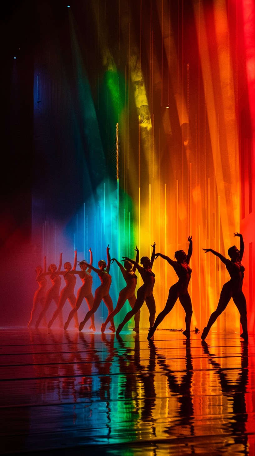 Free Vibrant Dance Performance Image - Dance, Multicolored, Silhouette ...