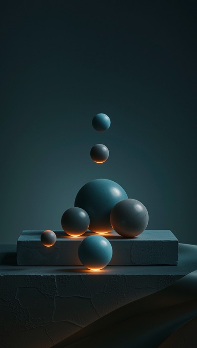 Free Floating Spheres Ascending Photo - Spheres, Geometric, Abstract ...