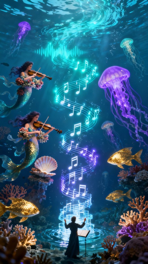 Ocean Music Instruments Free Underwater Musical Symphony Image | Download at StockCake