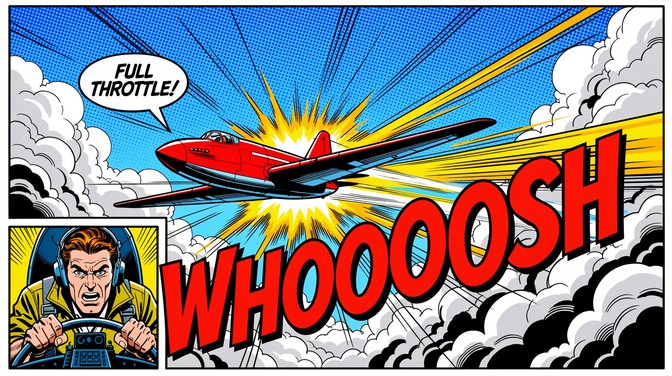 Free Jet Speed Action Image - Comic, Pop-art, Retro | Download at StockCake