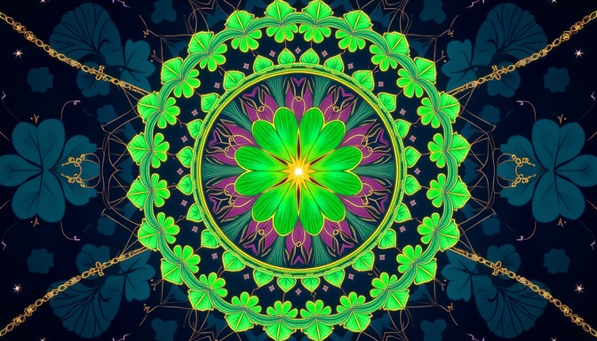 Free Mystical Shamrock Mandala Image - Shamrock, Mandala, Celtic ...
