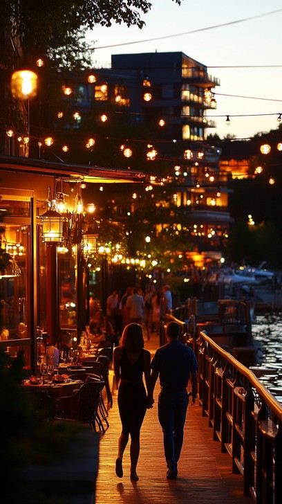 Free Evening Riverside Stroll Image - Evening, Riverside, Stroll ...