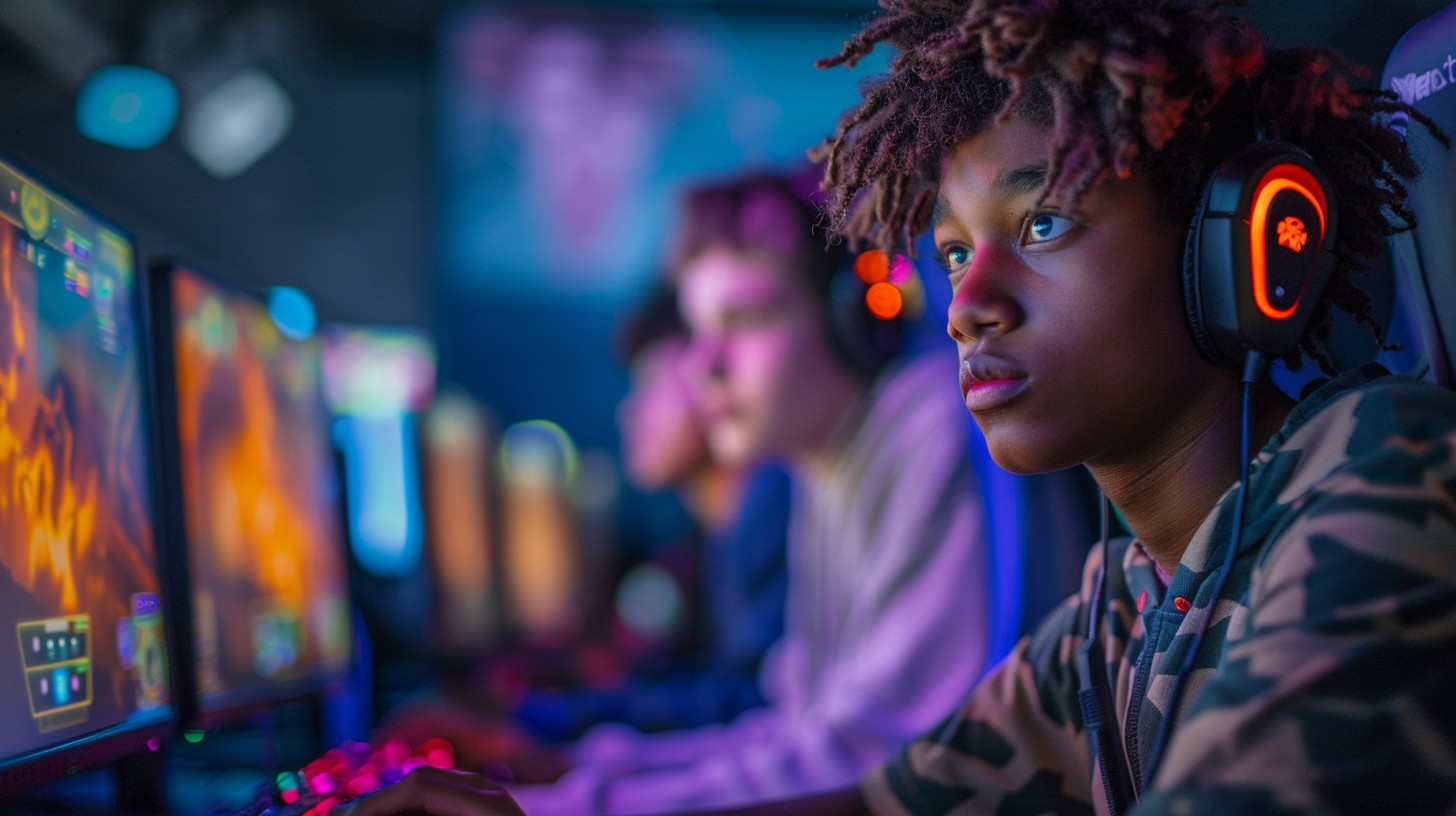 Download Focused Gamer Engaged Image - Gaming, Teenager, Computer ...