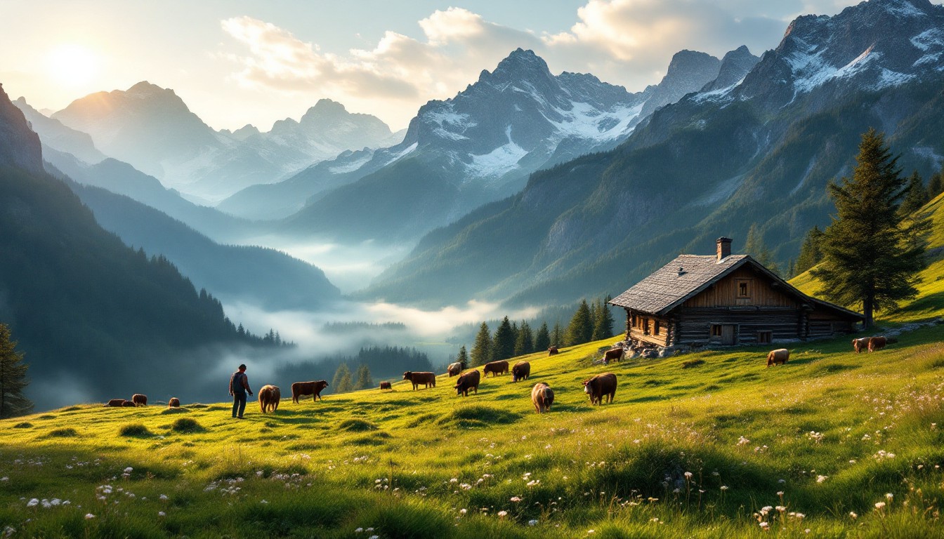 Free Alpine Farming Life Image - Alpine, Mountain, Farmer | Download at ...