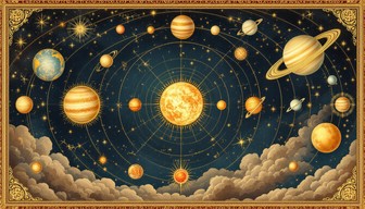 Free Celestial Golden System Image - Planets, Astronomy, Space ...