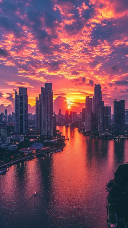 Free Sunset City Glow Image - Sunset, Cityscape, Snow | Download at ...