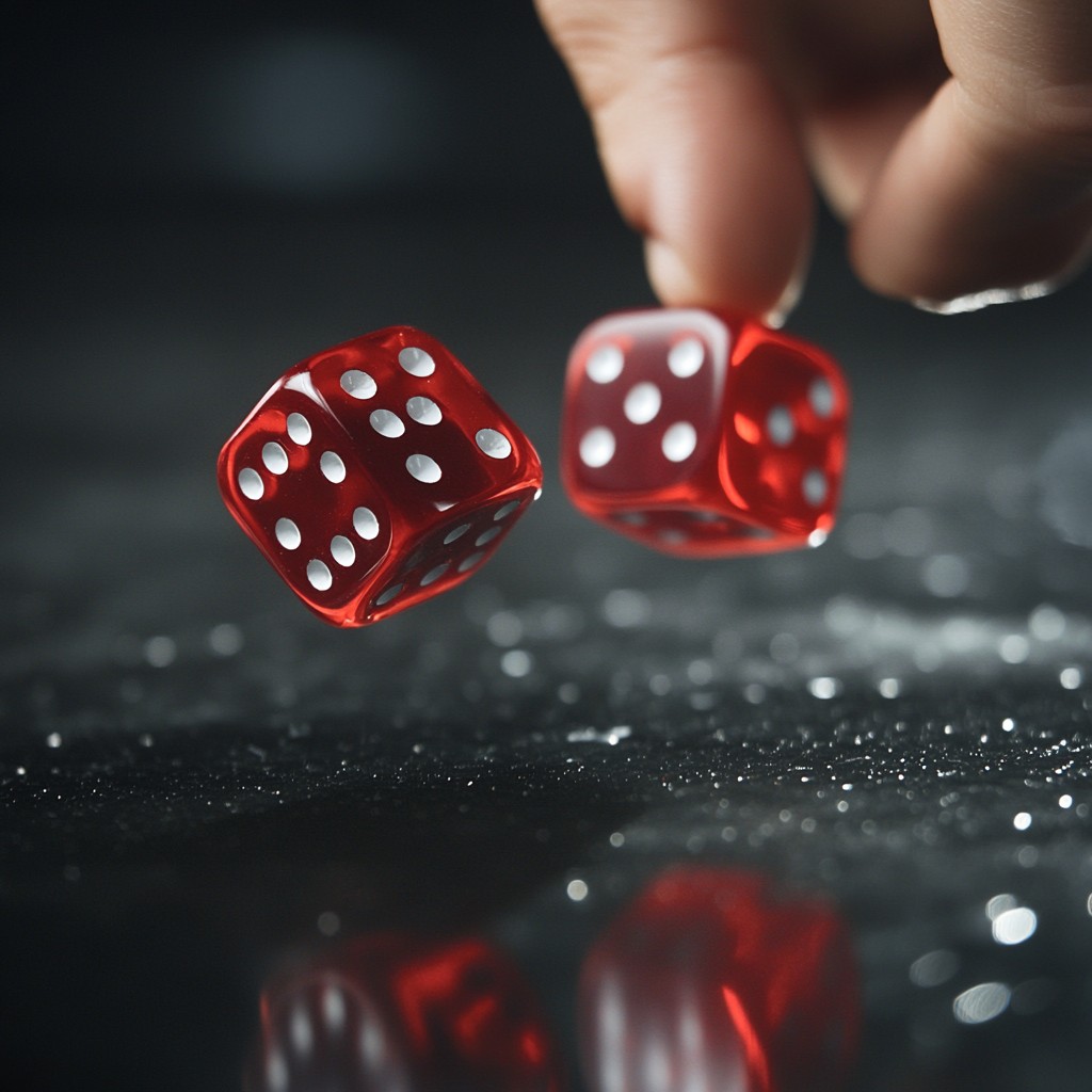 Download Rolling red dice Image - Red, Dice, Glitter | StockCake