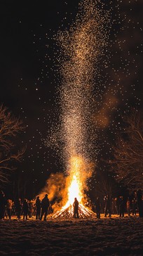 Bonfire Fall Night Free Blazing Bonfire Night Image - Fire, Night, People | Download at ...