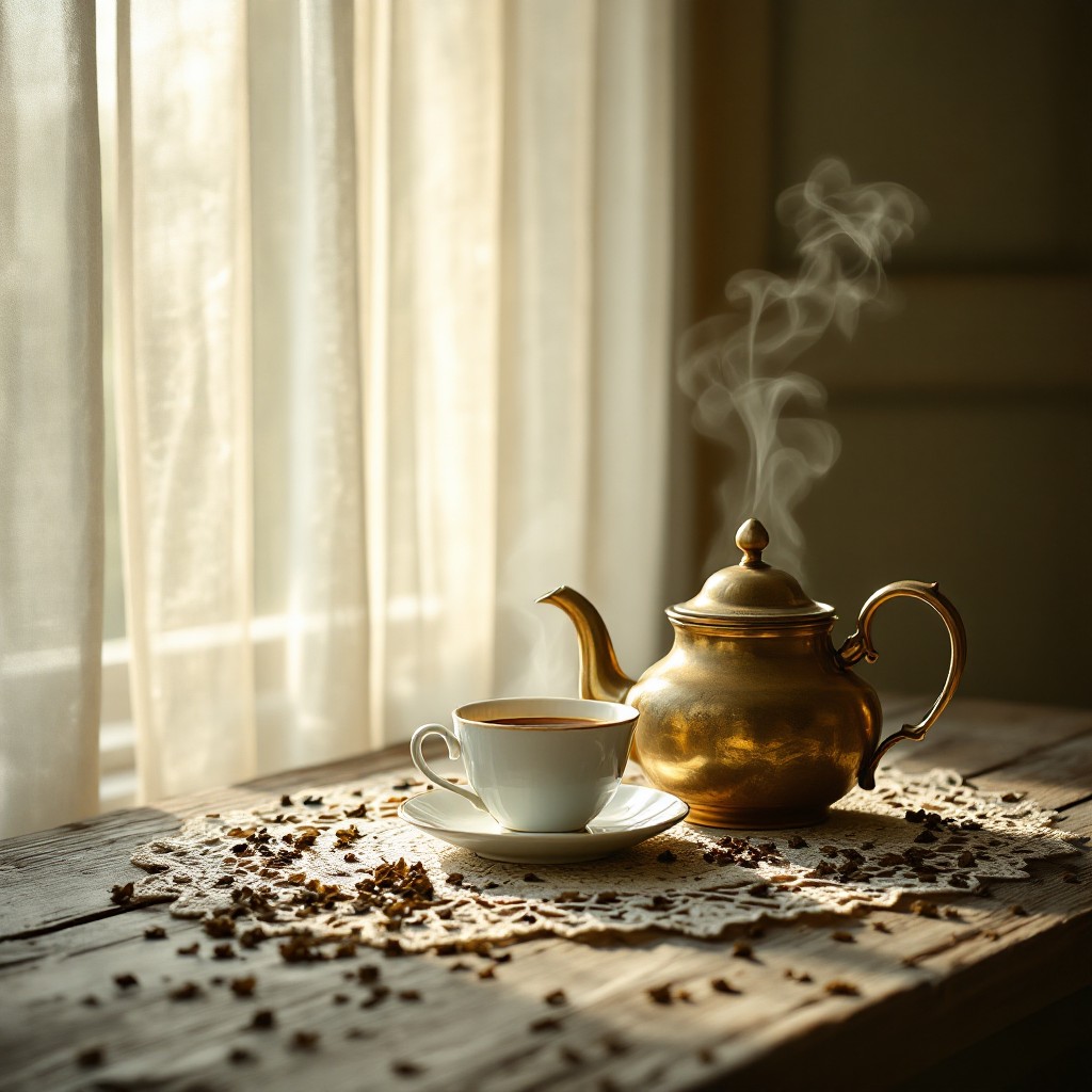 Golden Tea Color Free Golden Tea Moment Image - Tea, Teapot, Golden | Download at StockCake