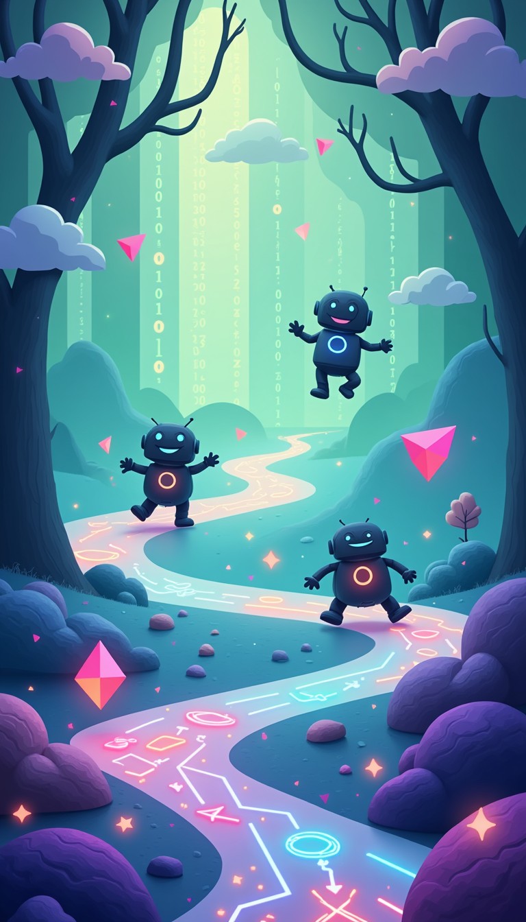 Free Magical Robot Playground Image - Robots, Digital, Whimsical ...