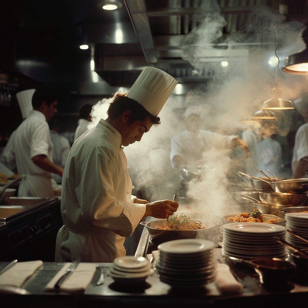 Free Bustling Kitchen Scene Image - Chef, Cooking, Kitchen | Download ...