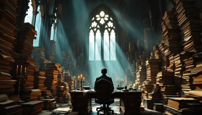 Free Scholar's Gothic Sanctuary Image - Gothic, Cathedral, Library ...