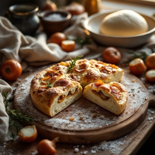 Free Caramelized Onion Focaccia Image - Focaccia, Bread, Baking ...