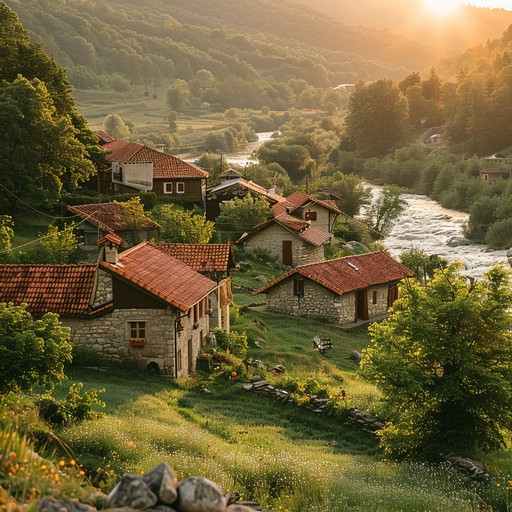 Village Multi Rustic Free Rustic Village Sunset Image - Village, Sunset, River | Download at ...