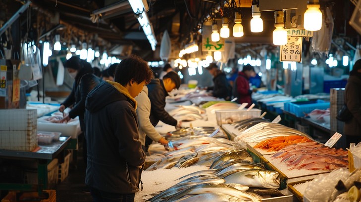 Free Busy Fish Market Image - Market, Fish, Seafood | Download at StockCake